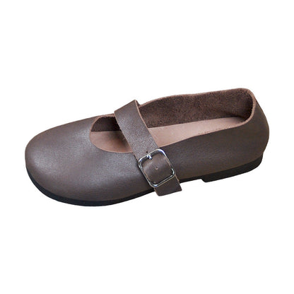Nessa Women's Round Toe Buckle Strap Mary Jane Shoes, view 11