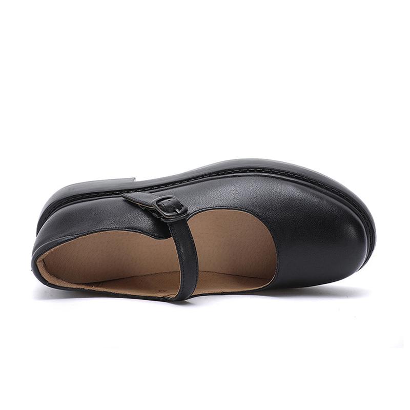 Ruby Women's Full Grain Leather Round Toe Mary Jane Shoes, view 7