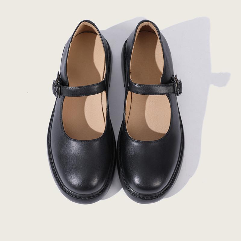 Ruby Women's Full Grain Leather Round Toe Mary Jane Shoes, view 9