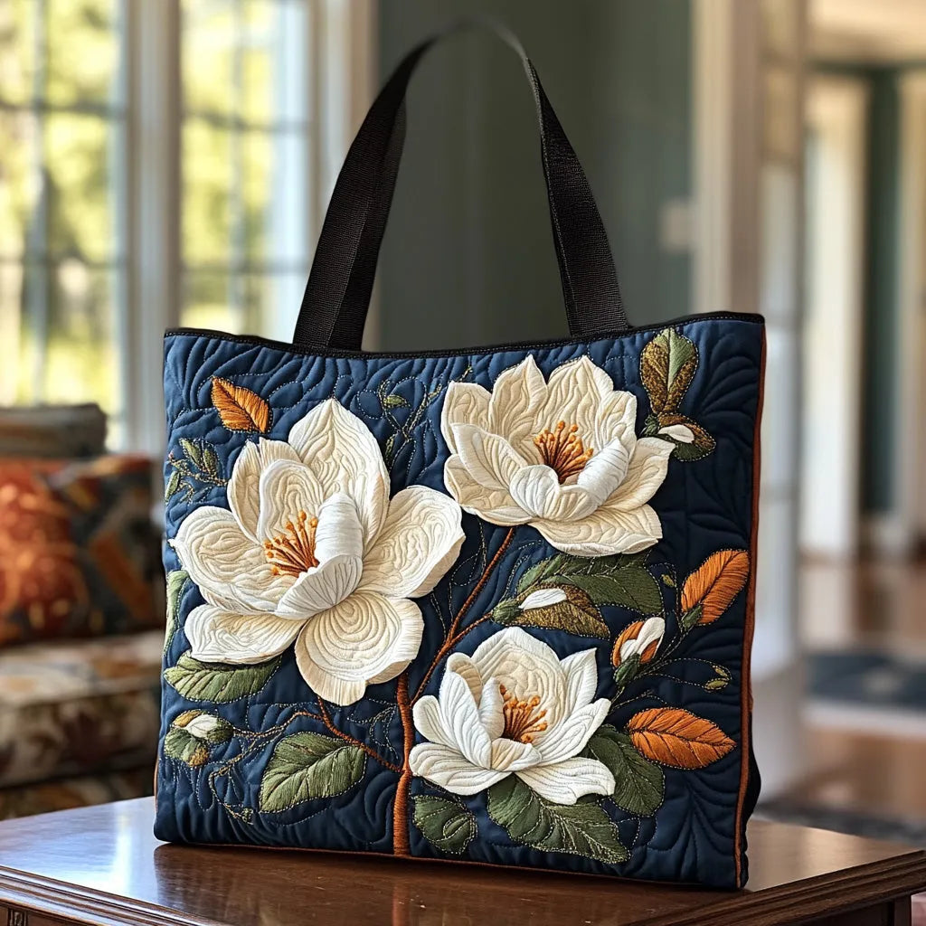 Morwenna Women's Quilted Magnolia Print Handbag, view 1