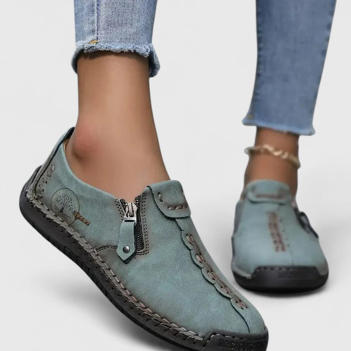 Ophelia Women's Wide Toe Thin Sole Flat Shoes, view 3