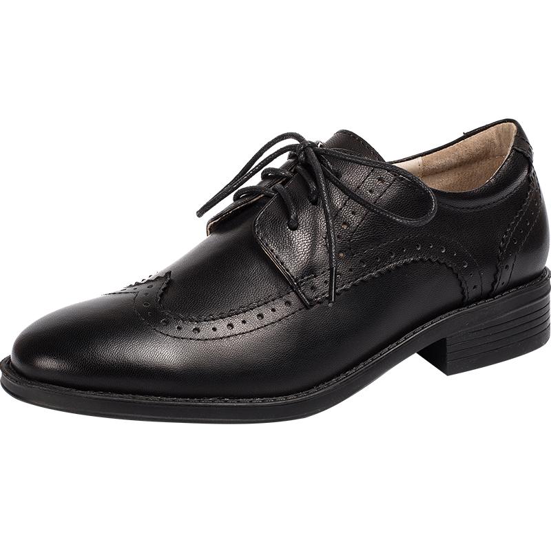 Hester Women's Sheepskin Wingtip Brogue Oxford Shoes, view 8