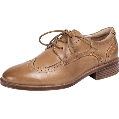 Hester Women's Sheepskin Wingtip Brogue Oxford Shoes, view 10
