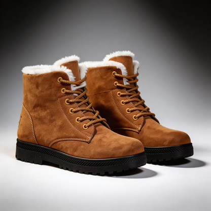 Perpetua Women's Faux Fur Chunky Sole Ankle Boots, view 3