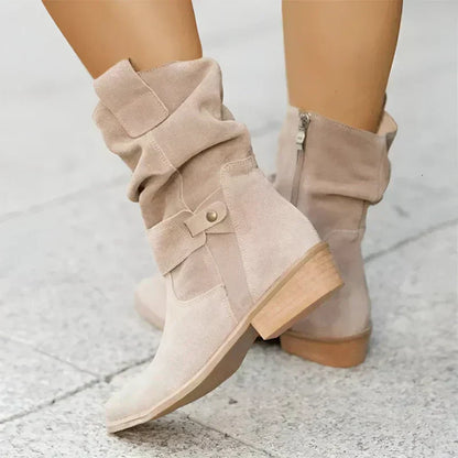 Savannah Women's Faux Suede Wide Fit Ankle Boots, view 1
