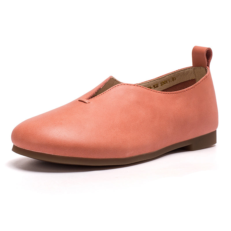 Maud Women's Flat Slip On Leather Loafers, view 3