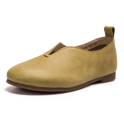Maud Women's Flat Slip On Leather Loafers, view 4