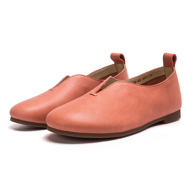 Maud Women's Flat Slip On Leather Loafers, view 2