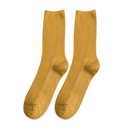 Gemma Women's Plain Calf Length Cotton Socks, view 1