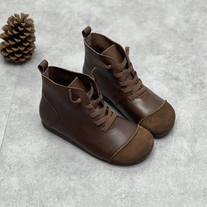 Tess Women's Lace Up Round Toe Ankle Boots, view 2