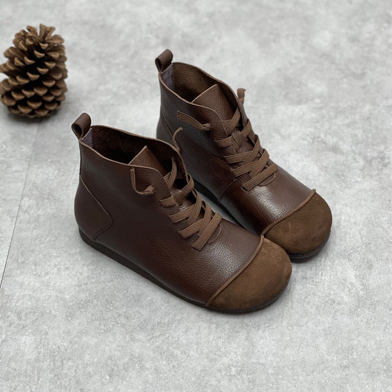 Tess Women's Lace Up Round Toe Ankle Boots, view 2