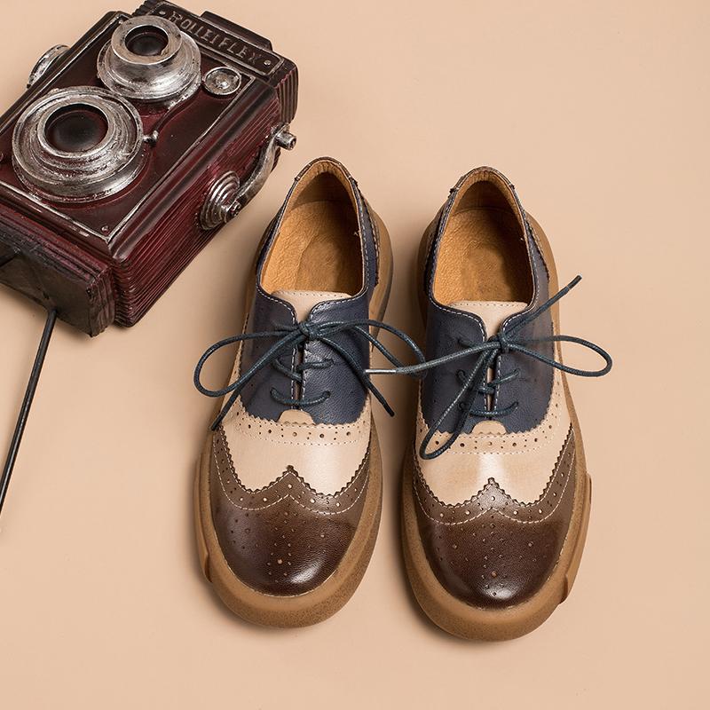 Hope Women's Wingtip Brogue Lace Up Oxford Shoes, view 2
