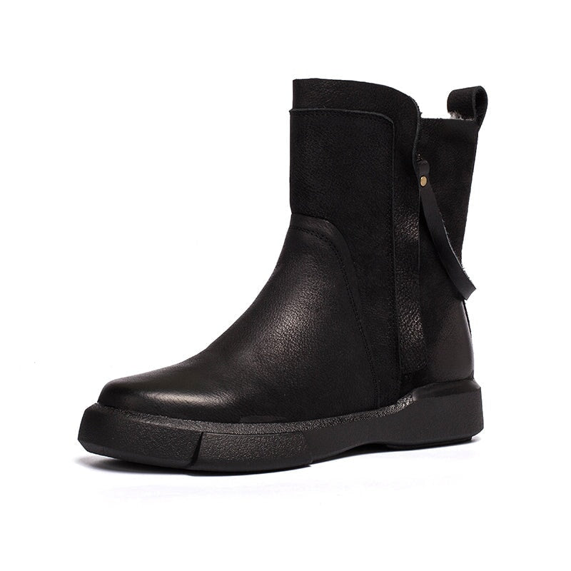 Elodie Women's Waxed Leather Double Zip Chelsea Boots, view 18