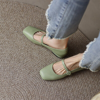Rhea Women's Round Toe Leather Mary Jane Shoes, view 2