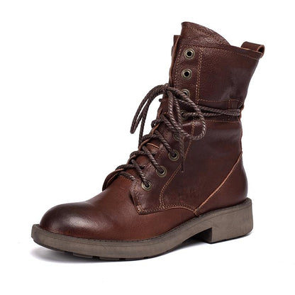Enid Women's Sheepskin Lace Up Combat Boots, view 10