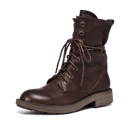 Enid Women's Sheepskin Lace Up Combat Boots, view 11