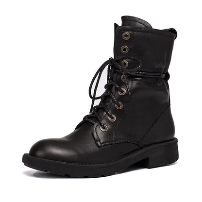Enid Women's Sheepskin Lace Up Combat Boots, view 12