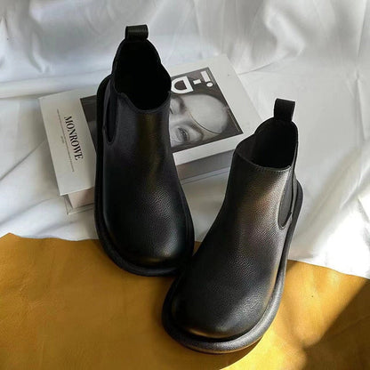 Rosie Women's Round Toe Leather Chelsea Boots, view 5