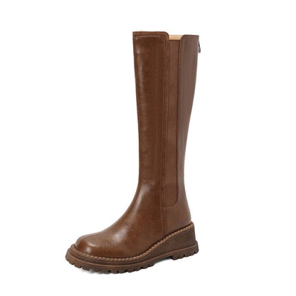 Millie Women's Chunky Round Toe Knee High Boots, view 9