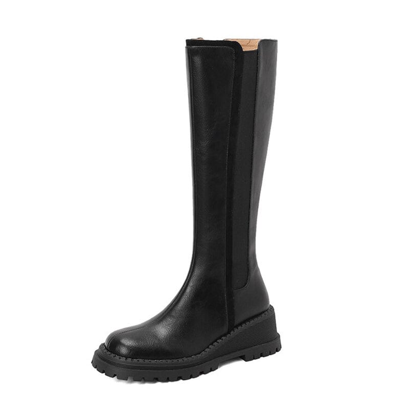 Millie Women's Chunky Round Toe Knee High Boots, view 8