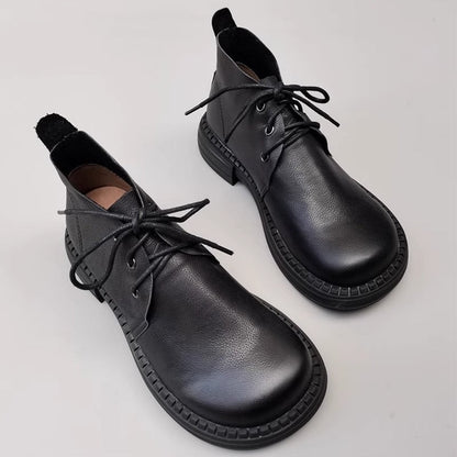 Ariel Women's Lace Up Derby Leather Ankle Boots, view 8