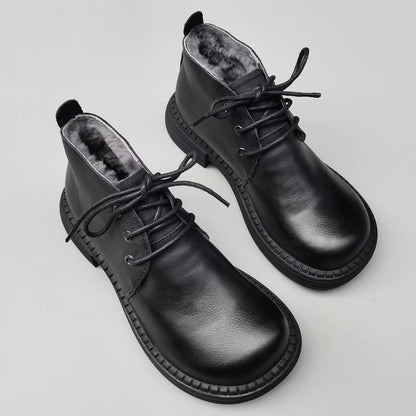 Ariel Women's Lace Up Derby Leather Ankle Boots, view 9