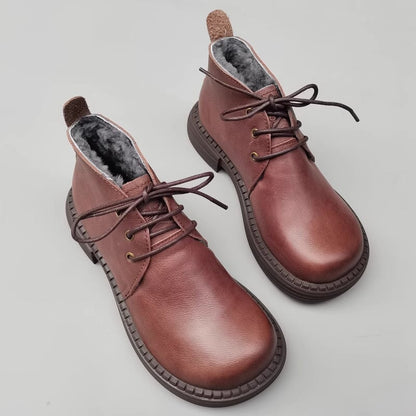 Ariel Women's Lace Up Derby Leather Ankle Boots, view 1
