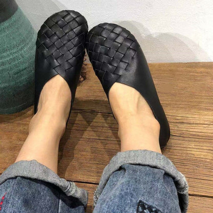 Stella Women's Woven Round Toe Flat Shoes, view 9