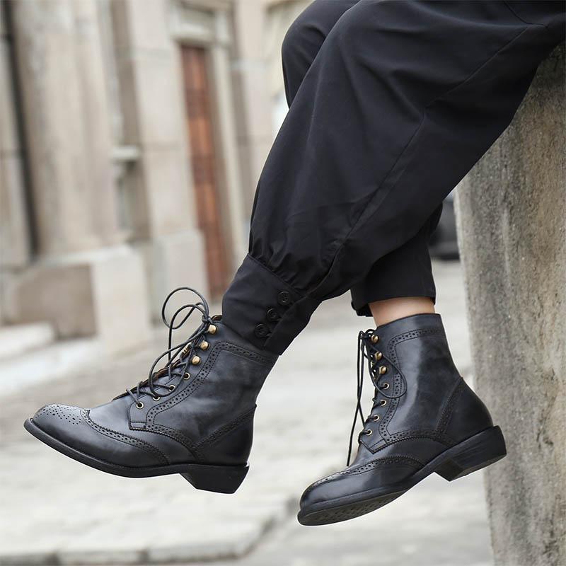 Freya Women's Wingtip Brogue Lace Up Ankle Boots, view 3