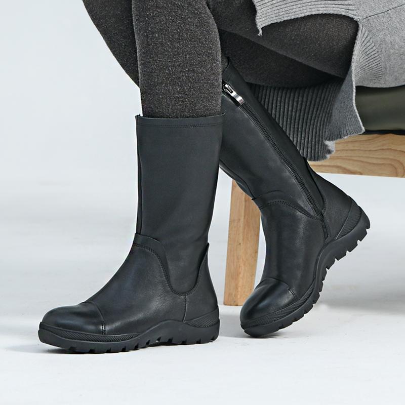 Lara Women's Wide Fit Side Zip Mid Calf Boots, view 4