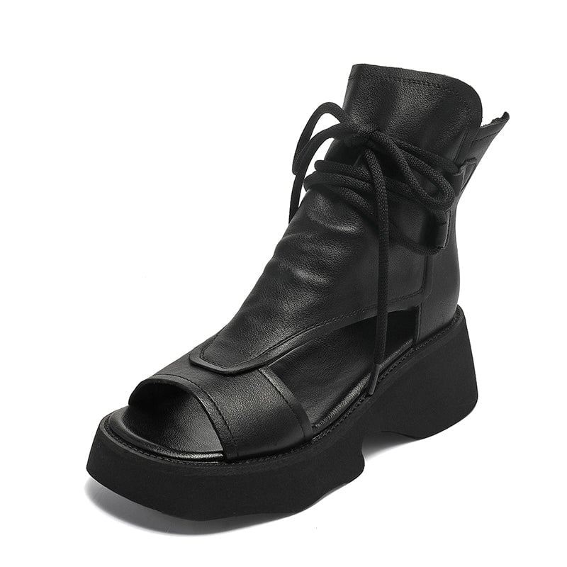 May Women's Peep Toe Platform Gladiator Sandals, view 7