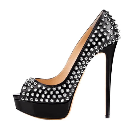 Ursula Women's Studded Stiletto Court Shoes, view 6