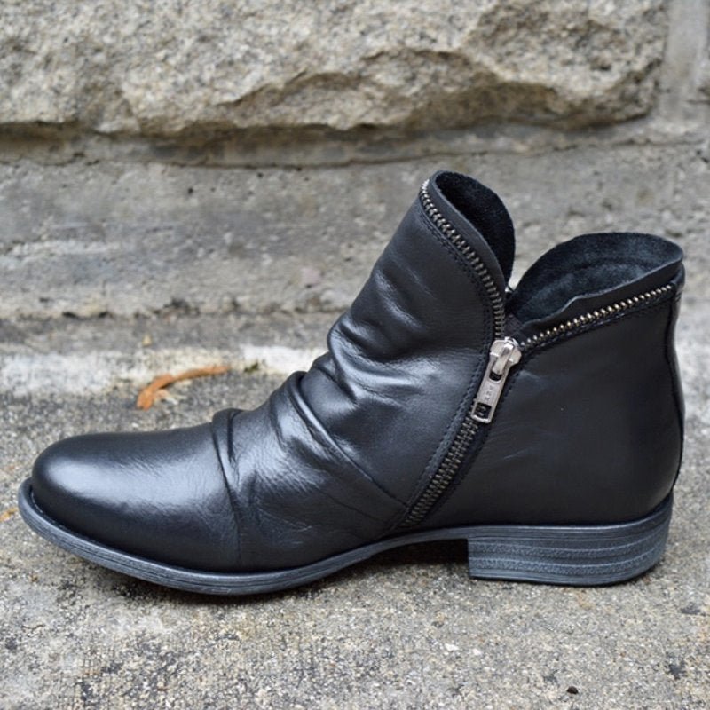 Thea Women's Leather Look Leather Ankle Boots, view 1