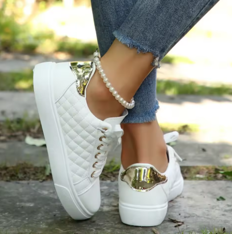 Sary Women's Knitted Lace Up Trainers, view 3
