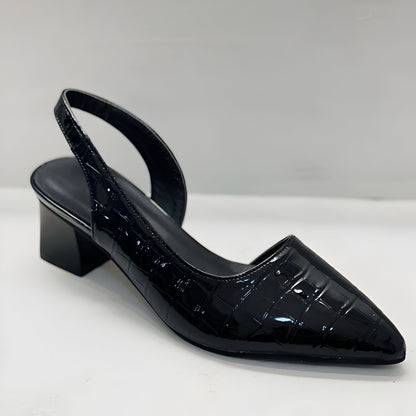 Wilhelmina Women's Wide Toe Block Heel Court Shoes, view 3