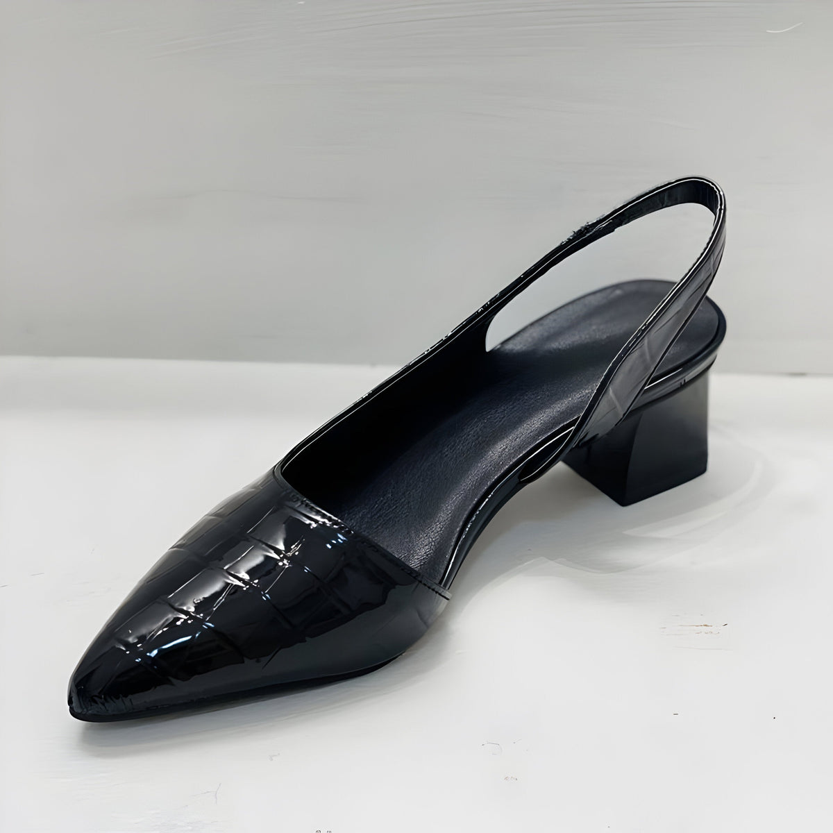 Wilhelmina Women's Wide Toe Block Heel Court Shoes, view 4