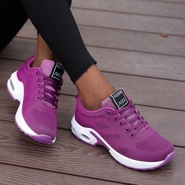 Willow Women's Mesh Lace Up Trainers, view 4