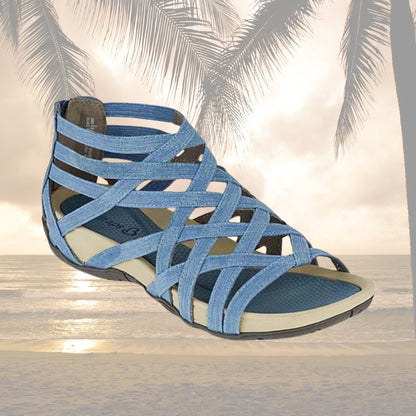 Harriet Women's Adjustable Strappy Flat Sandals, view 16