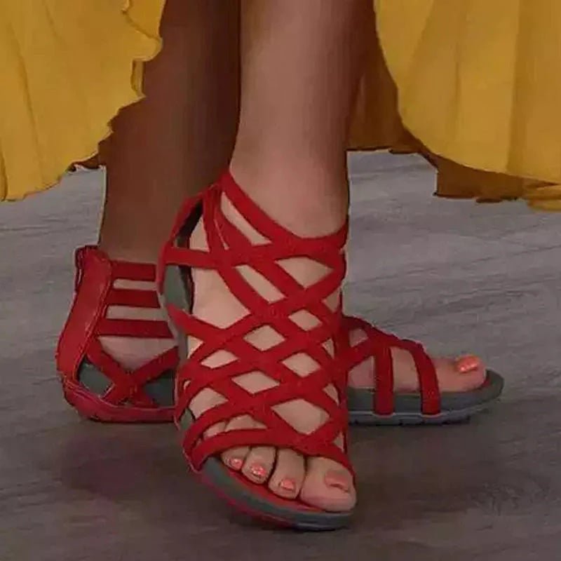 Harriet Women's Adjustable Strappy Flat Sandals, view 5