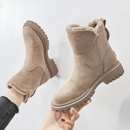 Wren Women's Suede Faux Fur Lined Platform Ankle Boots, view 2