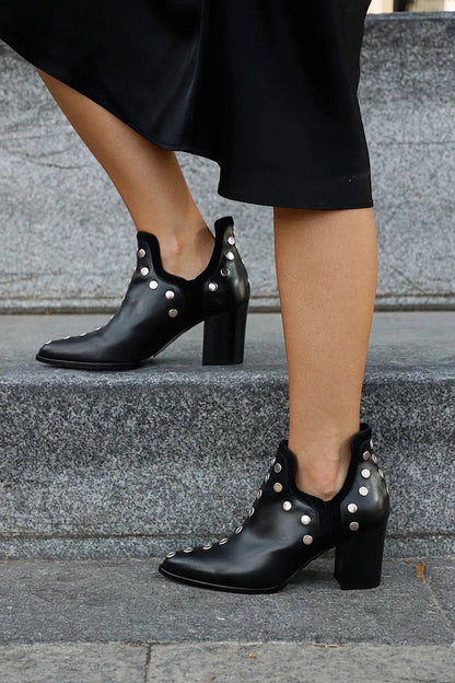 Wren Women's Studded Pointed Toe Ankle Boots, view 2