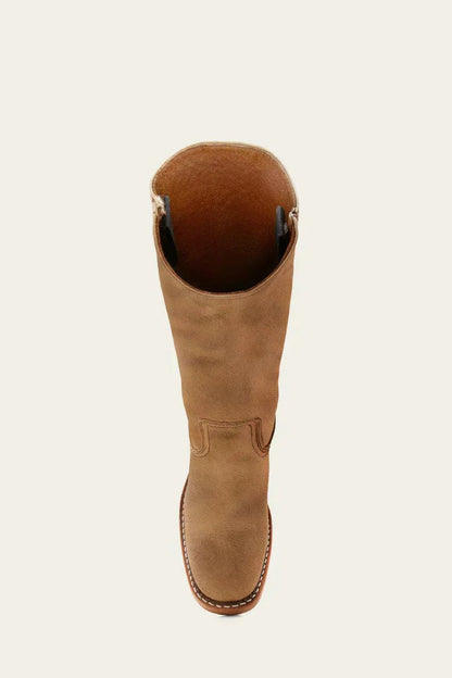Adeline Women's Leather Pull On Block Heel Knee High Boots, view 10