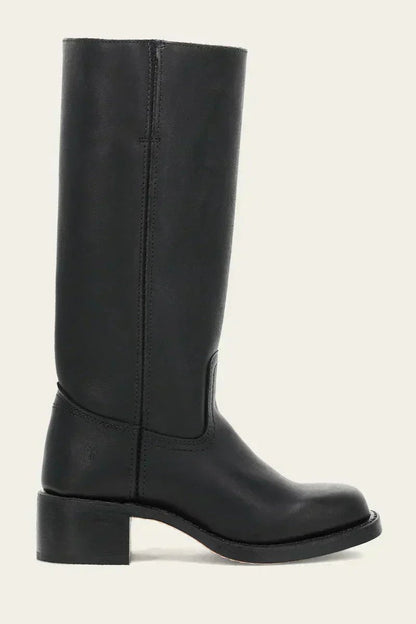 Adeline Women's Leather Pull On Block Heel Knee High Boots, view 13