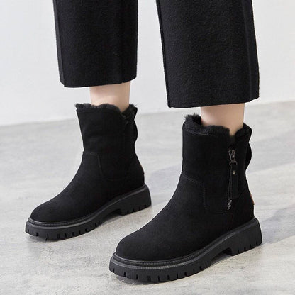 Harriet Women's Fleece Lined Slip On Ankle Boots, view 2
