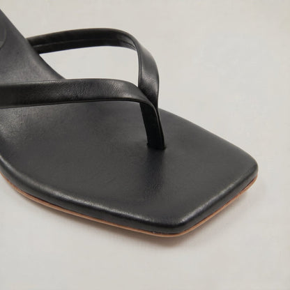 Celeste Women's Kitten Heel Thong Slip On Sandals, view 2