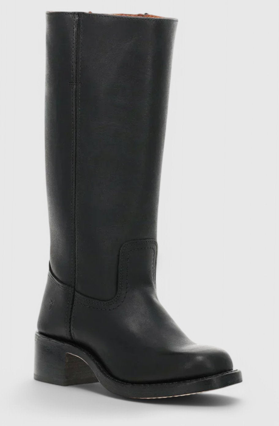 Cleo Women's Leather Square Toe Stacked Heel Knee High Boots, view 12