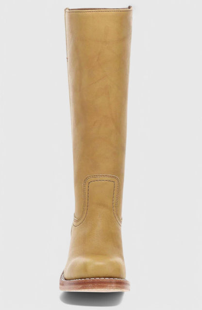 Cleo Women's Leather Square Toe Stacked Heel Knee High Boots, view 15