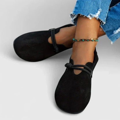 Juno Women's Round Toe Rope Detail Loafers, view 3