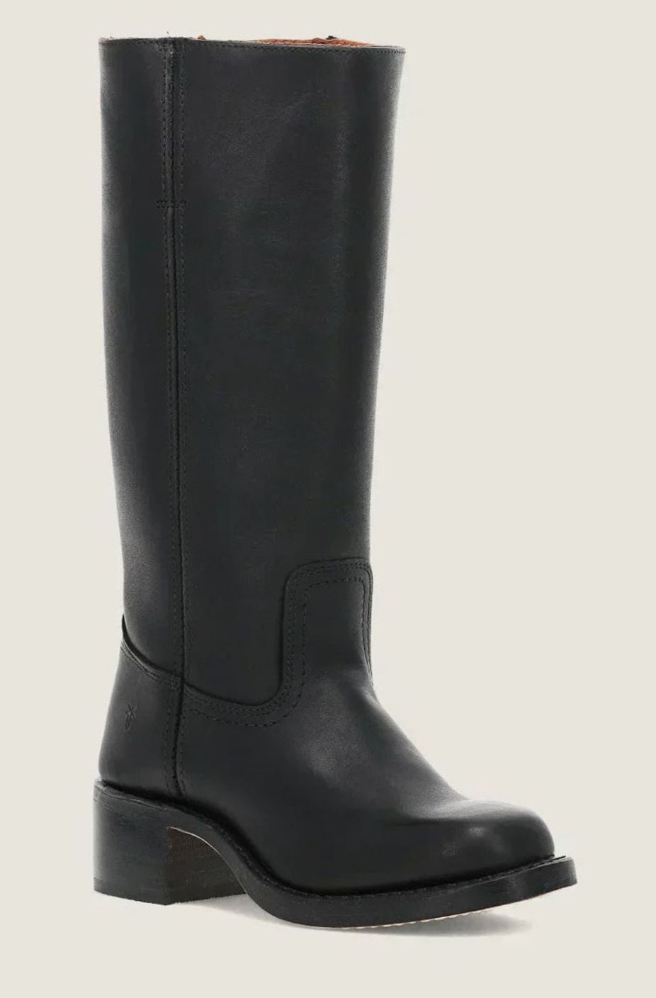 Nora Women's Leather Stacked Heel Mid Calf Western Boots, view 10