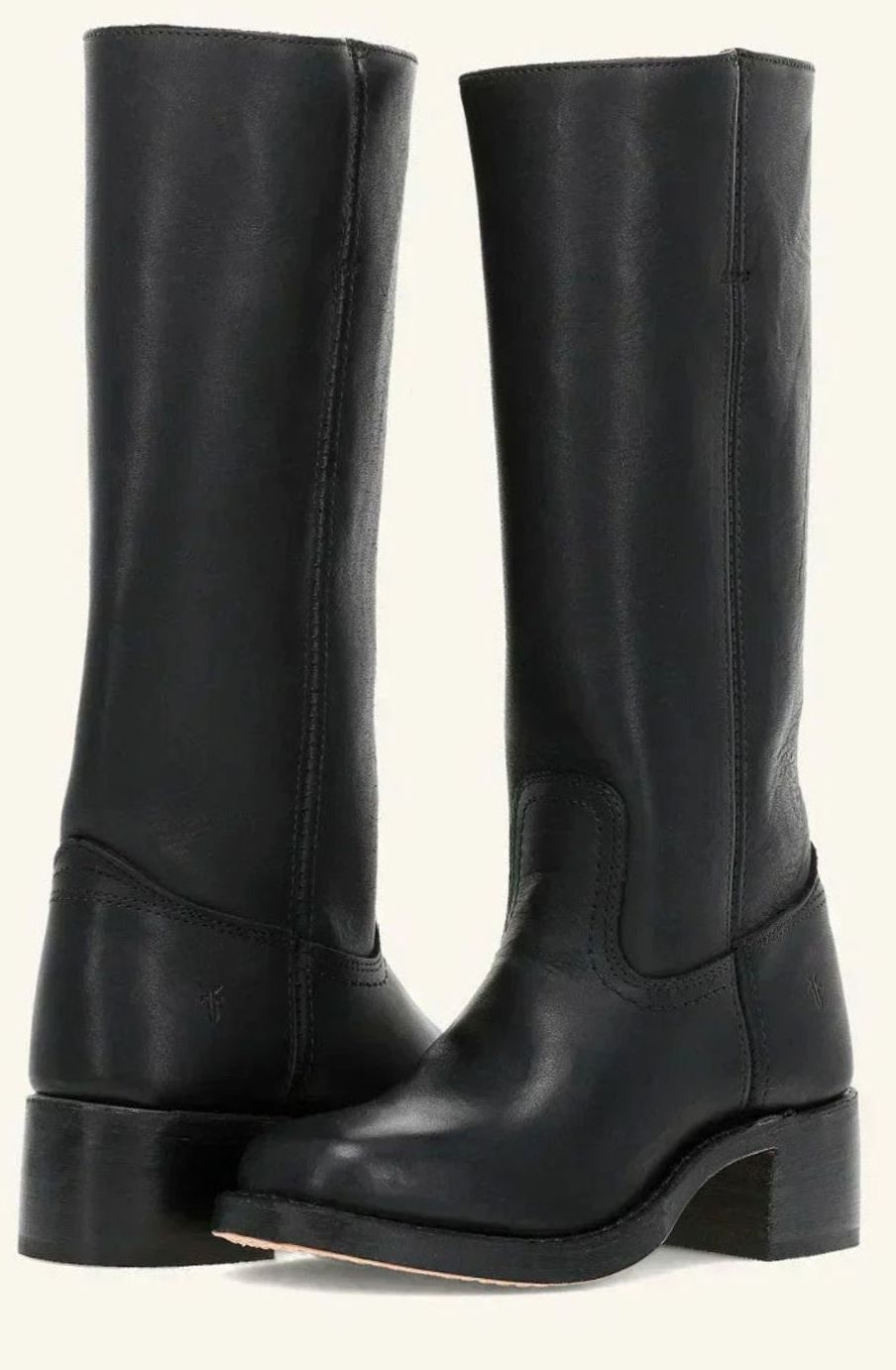 Nora Women's Leather Stacked Heel Mid Calf Western Boots, view 11